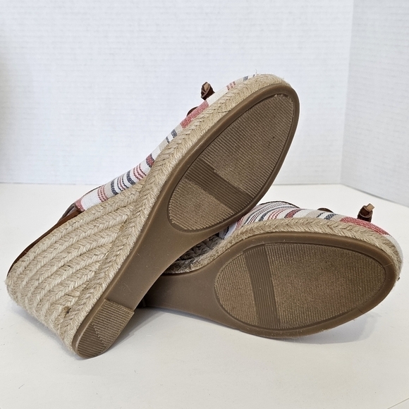 G.H. Bass & Co Kim Women MultiColor Wedge Slingback Espadrille Sandal Size 8 - Picture 6 of 8